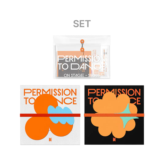 BTS - [PERMISSION TO DANCE ON STAGE - LIVE] 2 Version SET + [PERMISSION TO DANCE - SEOUL] DIGITAL CODE Version + POB WEVERSE