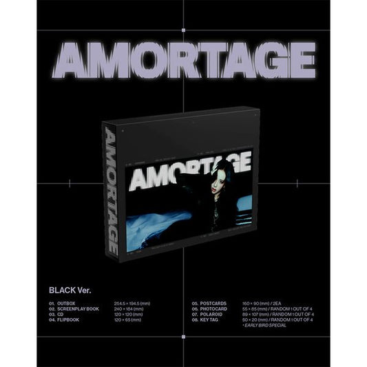 JISOO - Mini Album [AMORTAGE] EXCLUSIVE EDITION (BLACK VER) + PHOTOCARD