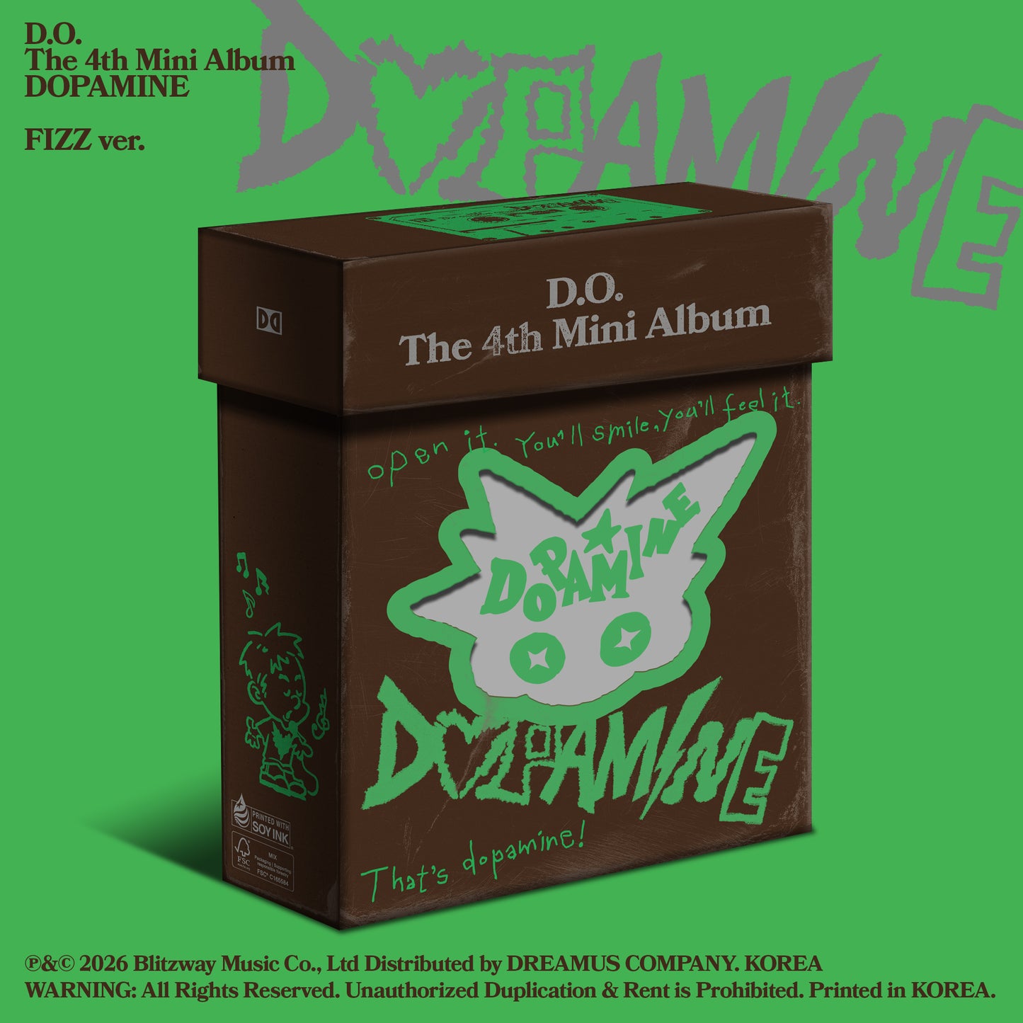 DOH KYUNG SOO (D.O.) - The 4th Mini Album [DOPAMINE] (POP ver/FIZZ ver) + POB
