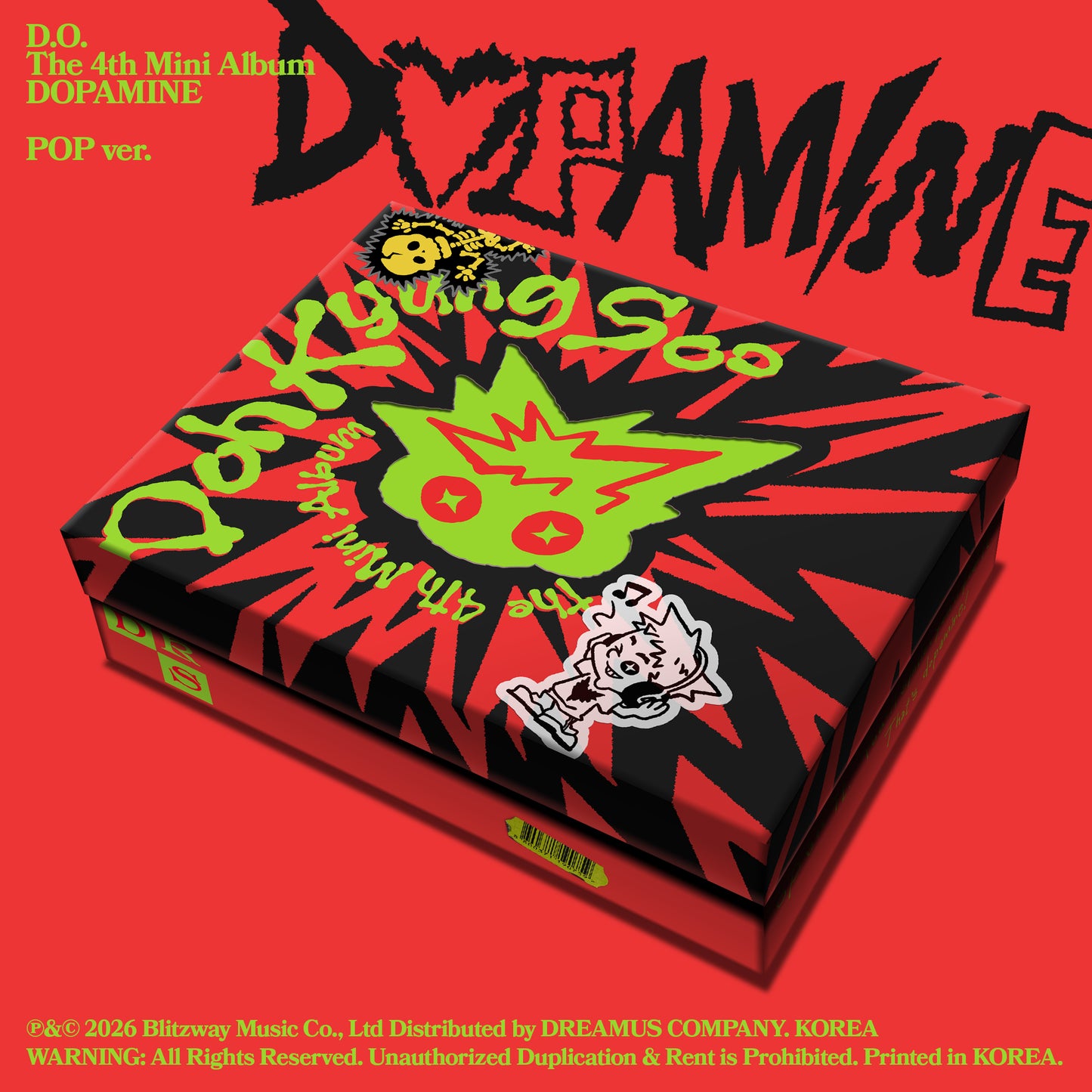 DOH KYUNG SOO (D.O.) - The 4th Mini Album [DOPAMINE] (POP ver/FIZZ ver) + POB