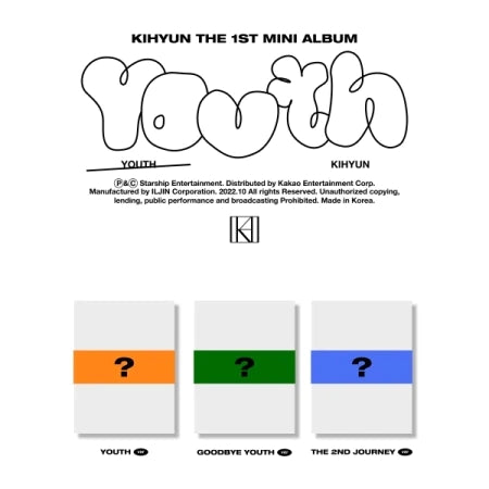 KIHYUN - [YOUTH] 1st Mini Album RANDOM